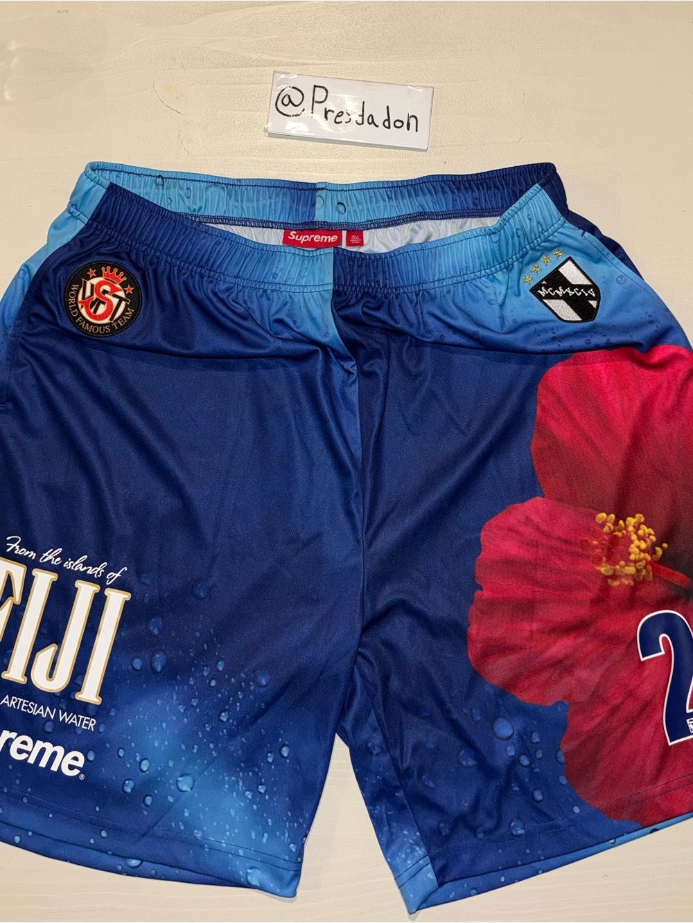 Supreme X Fiji soccer shorts